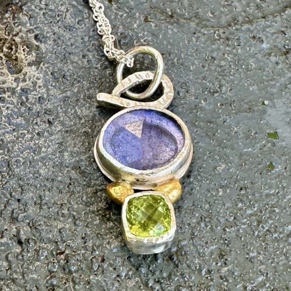Tanzanite and Peridot Pendant