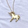Golden Unicorn Necklace