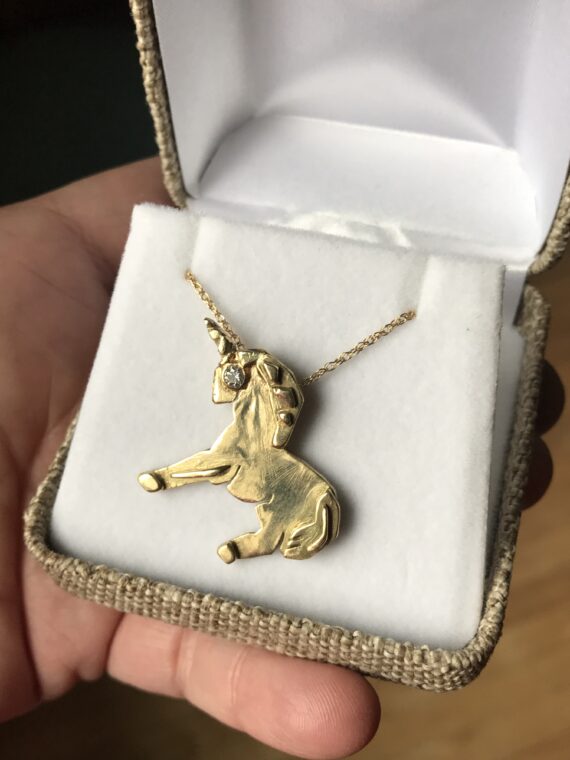 Golden Unicorn Necklace - Image 2